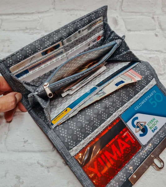 Großes Portemonnaie nähen Ebook KlasseKleckse