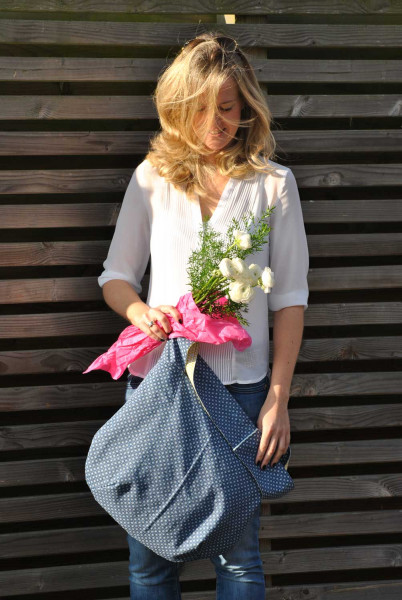 Nähanleitung Beuteltasche zum Wenden mit Schnittmuster zum Ausdrucken