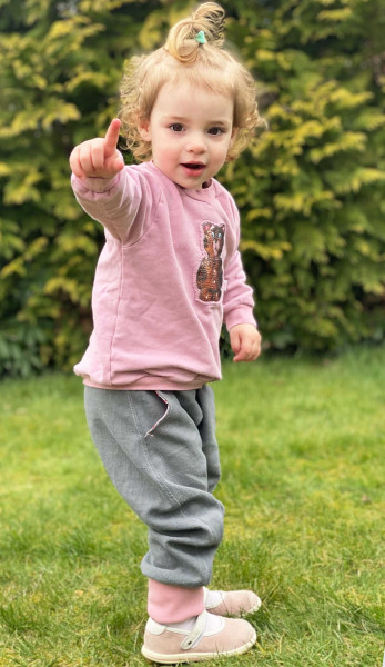 Klimperklein Checkerhose Pumphose aus Leinen