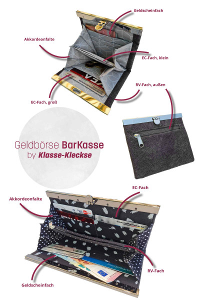 Innenansicht und Ausstattung Geldbörse BarKasse