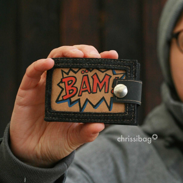 Papierleder Portemonnaie DIY Geschenkidee PDF Anleitung zum Downloaden.