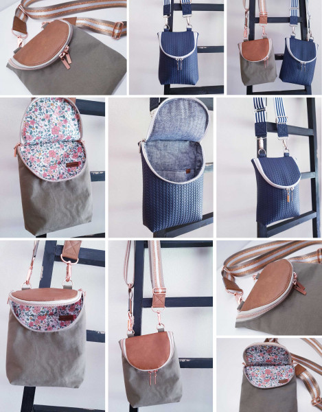 PDF Schnittmuster Umhängetasche Crossbodybag Lise von Puschenhexe