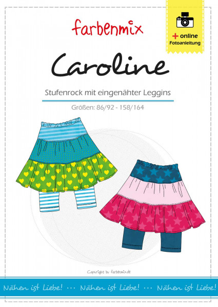 Schnittmuster Leggingsrock "Caroline" von Farbenmix Schnittmuster Leggingsrock "Caroline" von Farbenmix