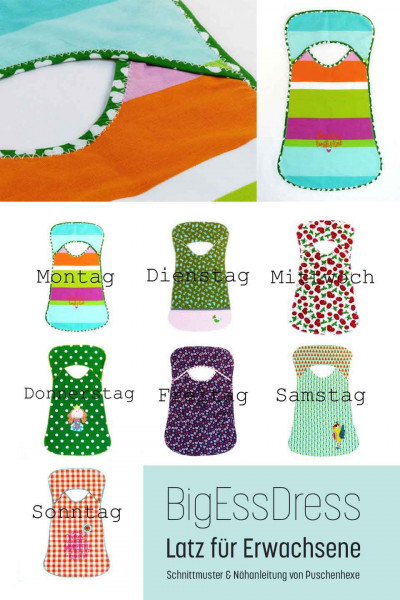 Gratis Schnittmuster PDF Lätzchen für Erwachsene zum Downloaden