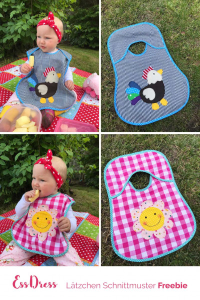 Babylätzchen nähen "EssDress" Freebie PDF-Schnitt