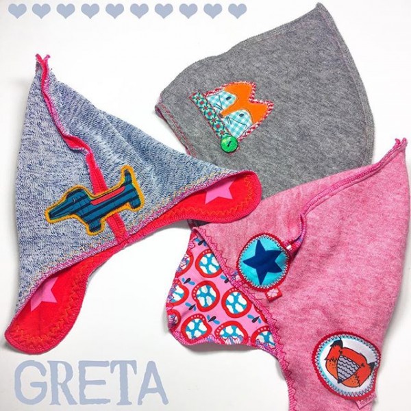 Schnittmuster Kindermütze "Gretelies" für Jersey, Sweat, Fleece
