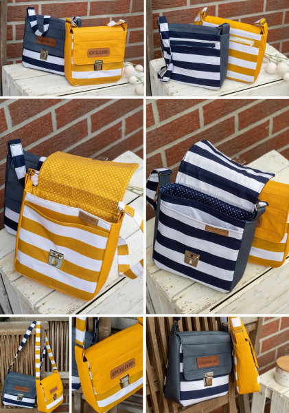 Crossbody Bag "Käthe", Kleine Umhängetasche, Ebook PDF-Schnittmuster