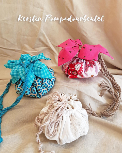 Nähanleitung Pompadourbeutel Kommunionbeutel Kerstin mit Schnittmuster