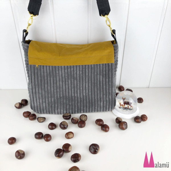 CityStyle sportliche Umhängetasche nähen, PDF-Schnittmuster mit ausführlicher Nähanleitung zum Downloaden