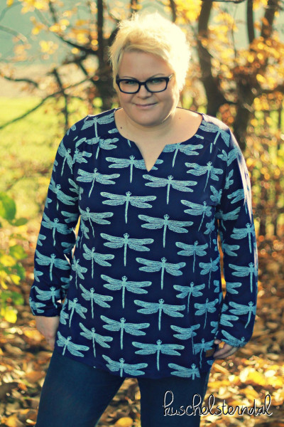 Damen Shirtbluse "Luna XL" Plus-Size-Schnittmuster farbenmix