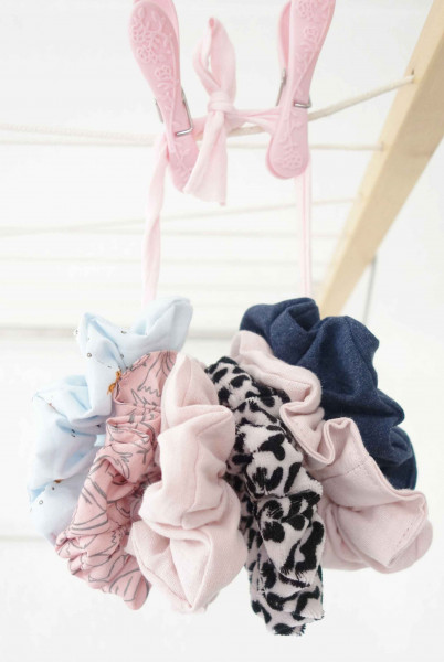 Scrunchies, Haargummi Nähanleitung zum Downloaden