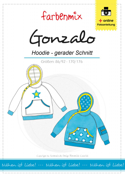GONZALO, Hoodie, Schnittmuster