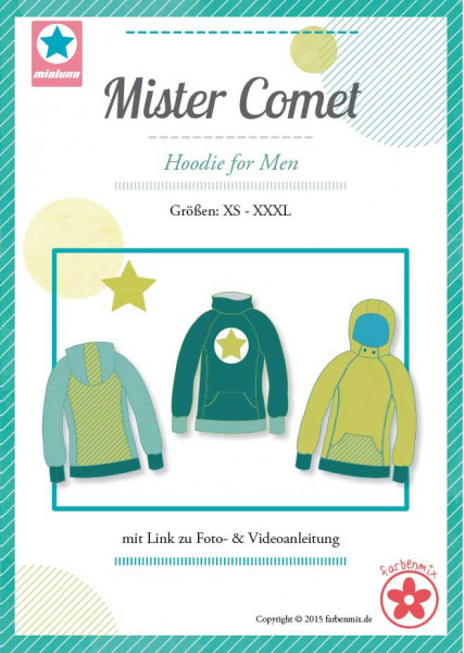 Mister Comet Herren Hoodie Schnittmuster