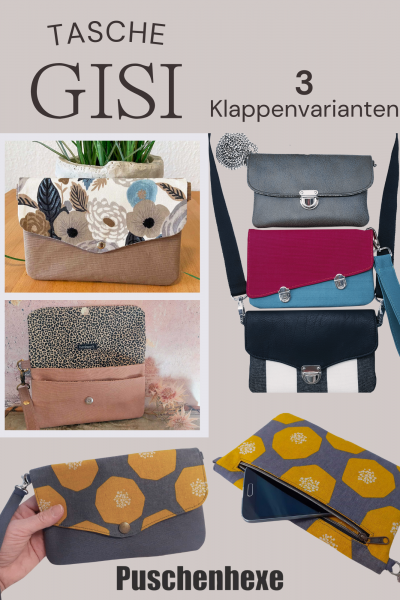 Clutch Tasche Gisi, kleine Handtasche, Ebook