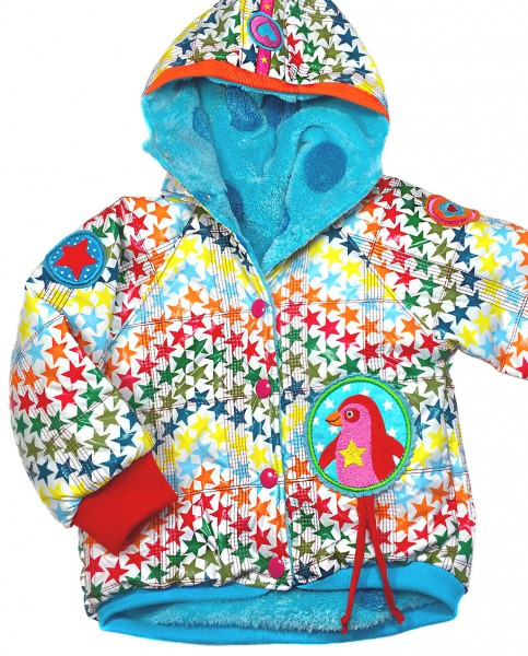 Kinderjacke nähen - Schnittmuster "Zorian" Farbenmix