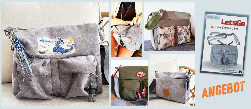 LetsGo Alltags-Umhängetasche im Baukastenprinzip