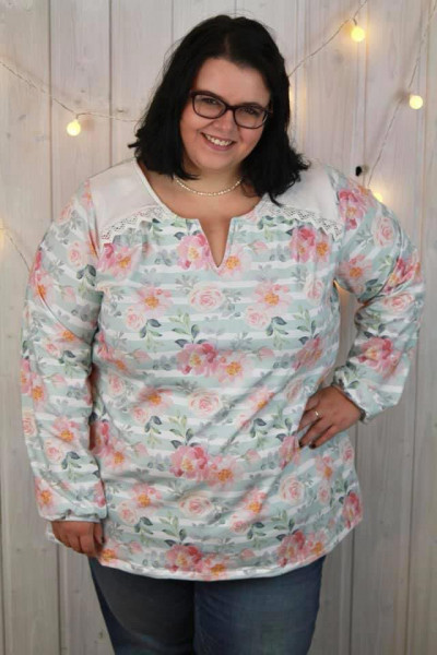 Damen Shirtbluse "Luna XL" Plus-Size-Schnittmuster farbenmix