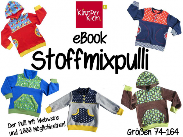 Stoffmixpulli mit gerader Passe, Ebook