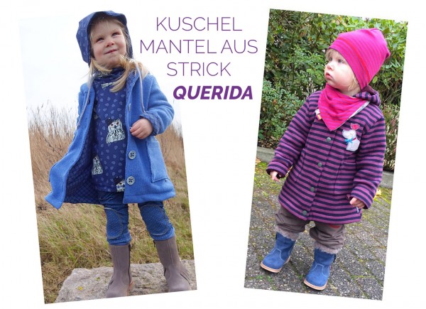 Kapuzen-Strickmantel für Kinder nähen