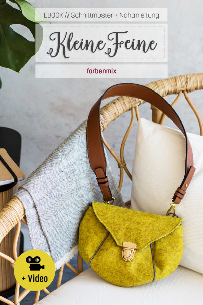 Download-Schnittmuster KleineFeine-Handtasche Nähanleitung mit Videolink