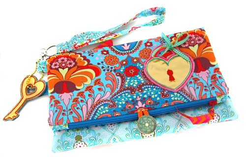 PDF-Schnittmuster einfache Clutch-Handtasche mit Knopfverschluss