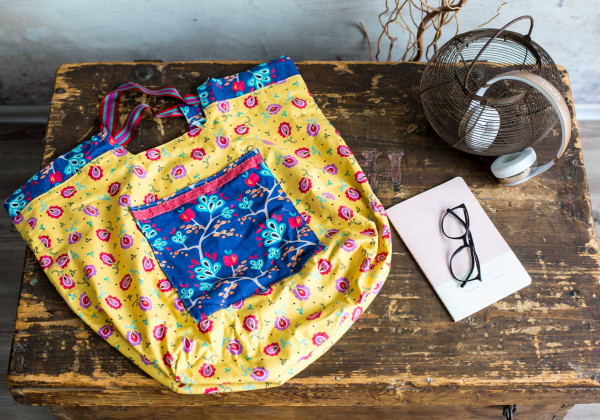 Einkaufstasche zum Zusammenfalten nähen