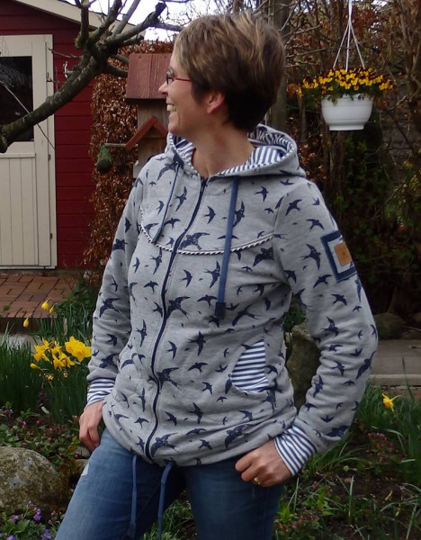 Lady Bella, Sweatjacke, Schnittmuster