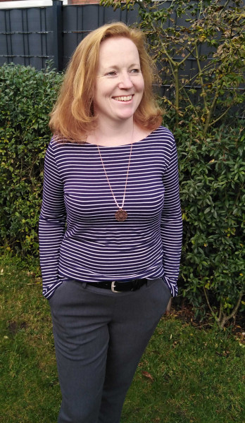 Schnittmuster Damen-Langarmshirt im Breton-Stil von Pedilu Gr. 32-46