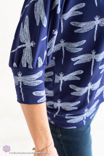 Kimono-Ärmel LaBlus Ebook Schnittmuster Oversize-Blusenshirt