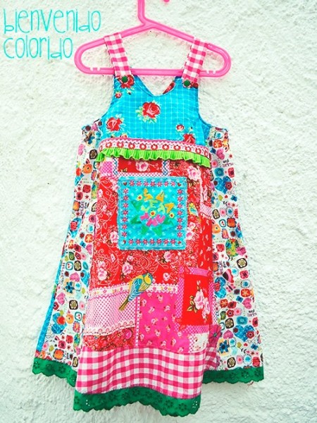 Patchworkleid nähen - Schnittmuster mit Nähanleitung von Farbenmix