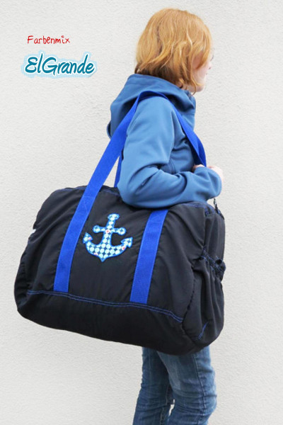 Große Reisetasche nähen - Schnittmuster ElGrande von Farbenmix