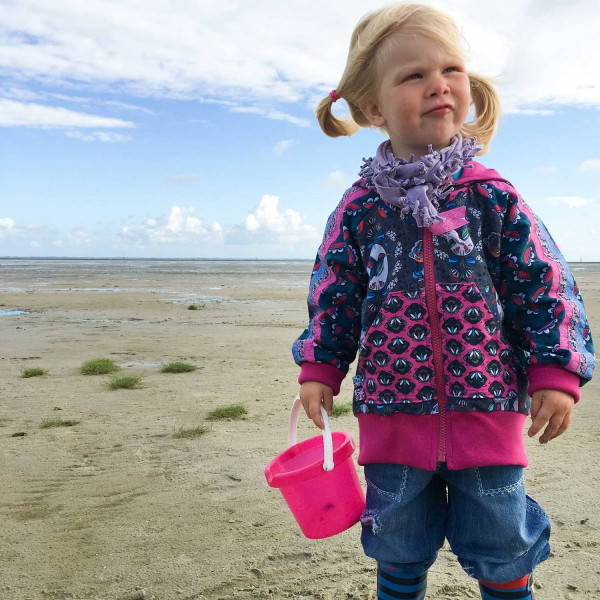 Nähanleitung Kindersweatjacke Bandito von Glitzerblume