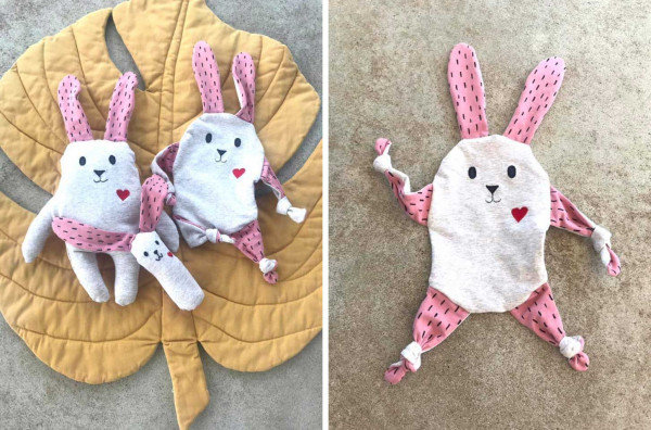 HerzHasi, 3 in 1 Ebook, Schmusetuch, Greifling, Stofftier