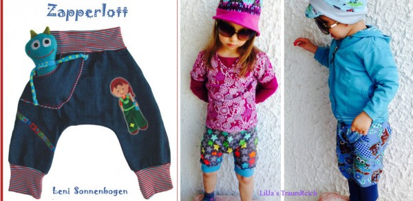 Kinder Pumphose nähen - Schnittmuster Download Freebie Farbenmix