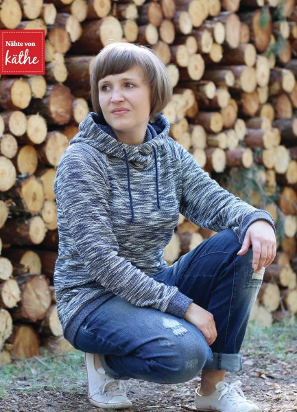 Moderner Hoodie für Damen - Schnittmuster "Paula" von Bienvenido Colorido