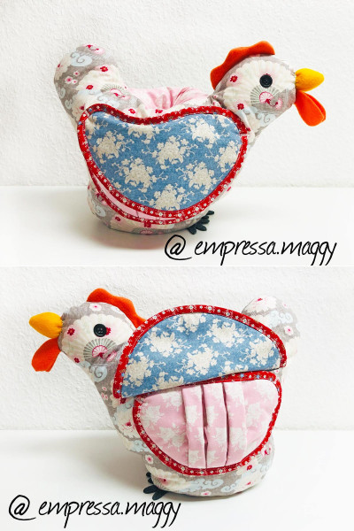 Eierwärmer Huhn für zehn Eier - Nähanleitung by heidewitzka