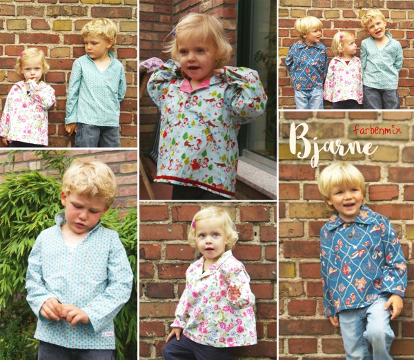Schnittmuster / Ebook Kinderhemd Bjarne mit Kragen