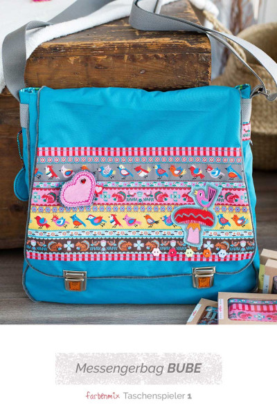 Taschenschnittmuster Messengerbag "Bube" Taschenspieler 1 Farbenmix