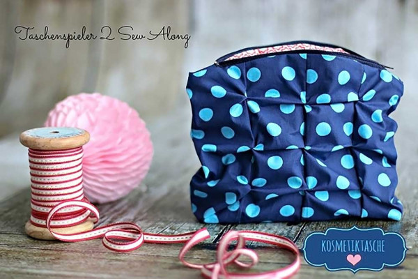 Kosmetiktasche mit Falten Nähanleitung für Anfänger