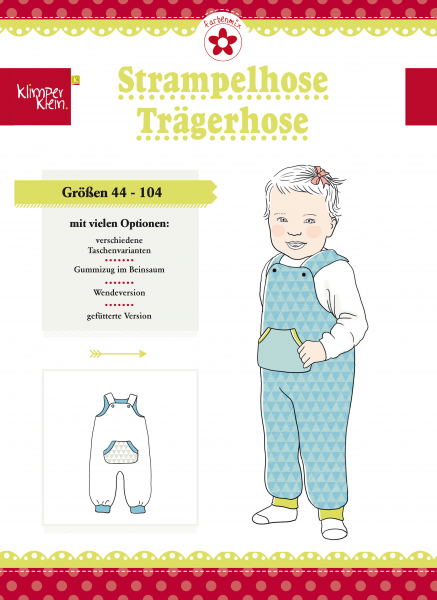 Schnittmuster Klimperklein Strampelhose Trägerhose Schnittmuster Klimperklein Strampelhose Trägerhose