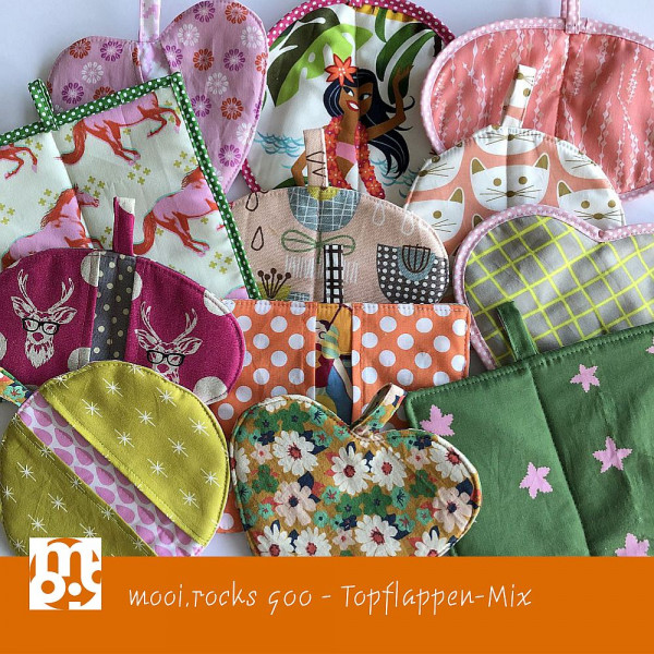 Topflappen in vielen Varianten nähen, Schnittmuster Ebook mir Anleitung