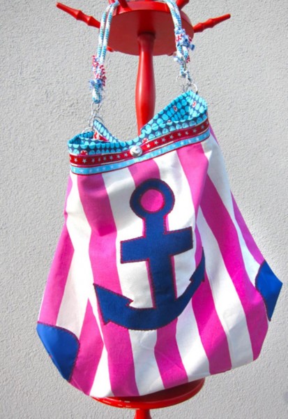 Shoppingbag nähen - Beuteltasche Pernille von Glitzerblume