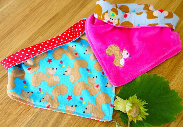 Zwergenverpackung gratis Schnittmuster "Halstuch" für Babys und Kleinkinder