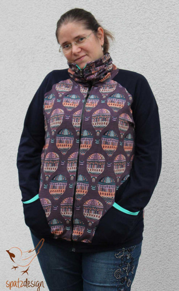 Paula XL, Plus-Size-Raglanjacke, Schnittmuster