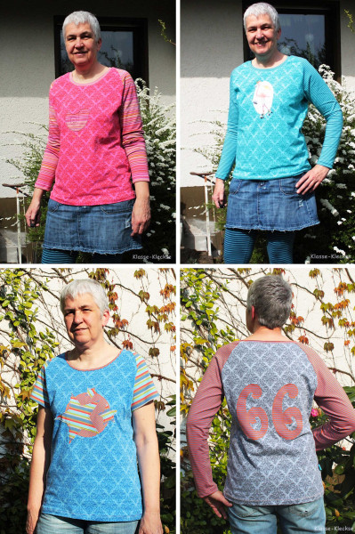 Damenshirt Leona mit Raglanärmeln - Schnittmuster (Papierschnitt/Ebook)