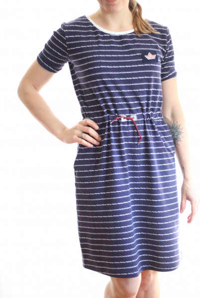 Schnittmuster LaBreton Dress Kurzarmkleid im maritimen Stil Gr. 32-46