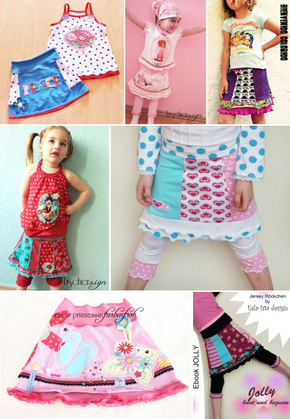 Jerseyröckchen Jolly Schnittmuster Designbeispiele