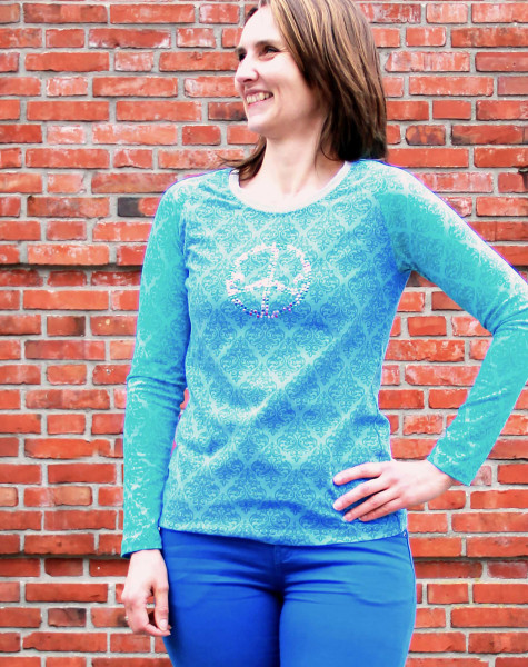 Damen-Raglanshirt Schnittmuster "Leona" taillierte Passform