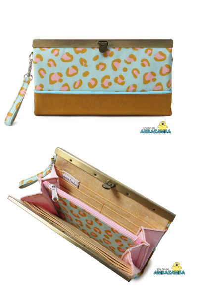 Geldbörse BarKasse Schnittmuster Designbeispiel von ambaZamba