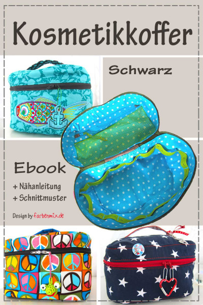 Schnittmuster Kosmetikkoffer Nähanleitung Farbenmix